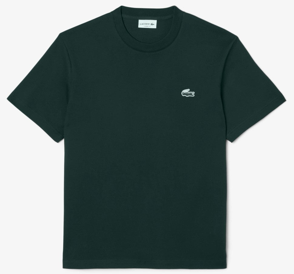 LACOSTE HEAVYWEIGHT COTTON CROC LOGO T-SHIRT DARK GREEN 2XL RRP £70 BNWT