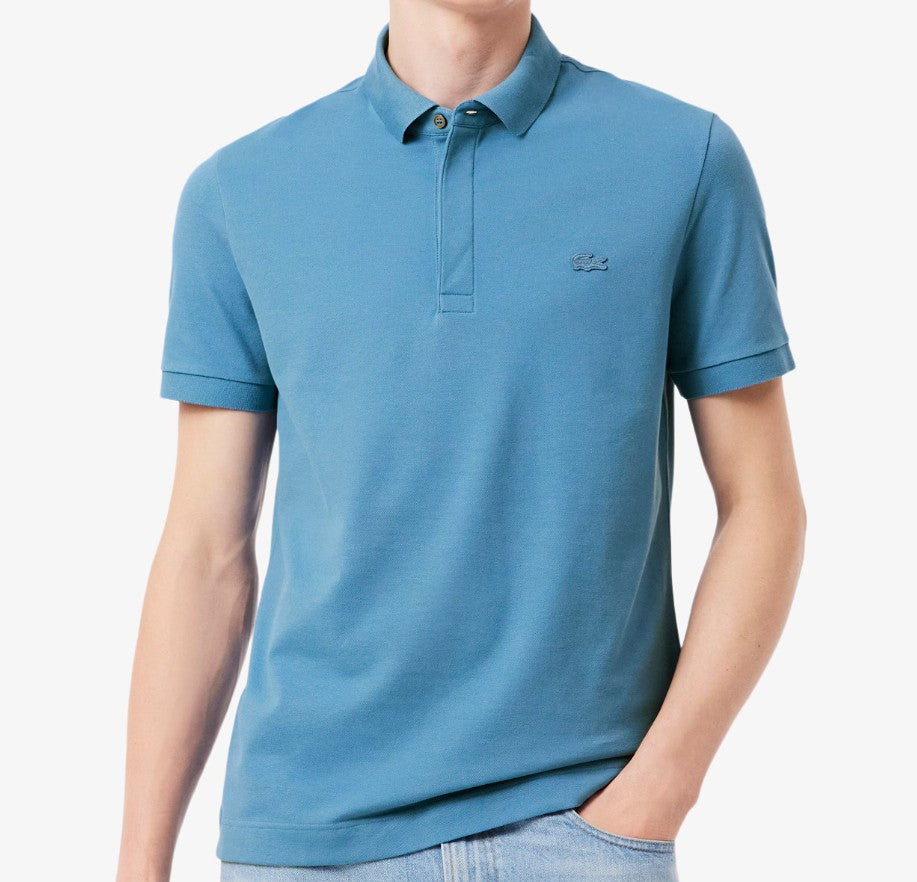 LACOSTE PIQUE COTTON POLO SHIRT TONAL CROC LOGO BLUE (8) 3XL RRP £95 BNWT
