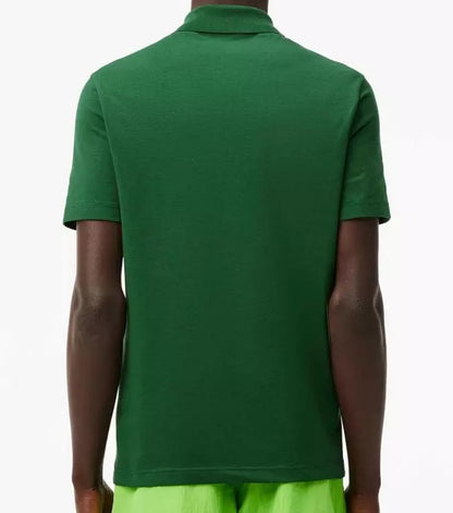 LACOSTE CORE ESSENTIALS STRETCHY COTTON BLEND POLO SHIRT CLASSIC GREEN RRP £79 BNWT