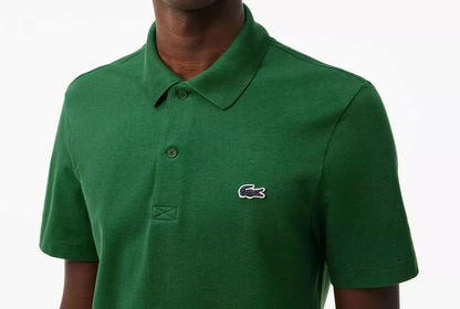 LACOSTE CORE ESSENTIALS STRETCHY COTTON BLEND POLO SHIRT CLASSIC GREEN RRP £79 BNWT