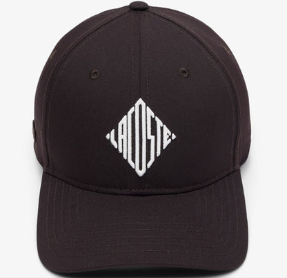 LACOSTE DIAMONG LOGO COTTON 6 PANEL BASEBALL CAP BROWN RRP £64 BNWT