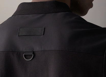 MOOSE KNUCKLES DALON PIQUE COTTON POCKET POLO SHIRT BLACK RRP £150 BNWT