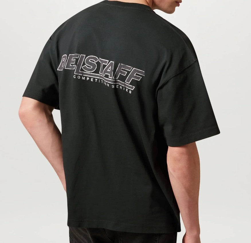 BELSTAFF COMPETITION MOMENTUM COTTON T-SHIRT FADED BLACK XL RRP £85 BNWT