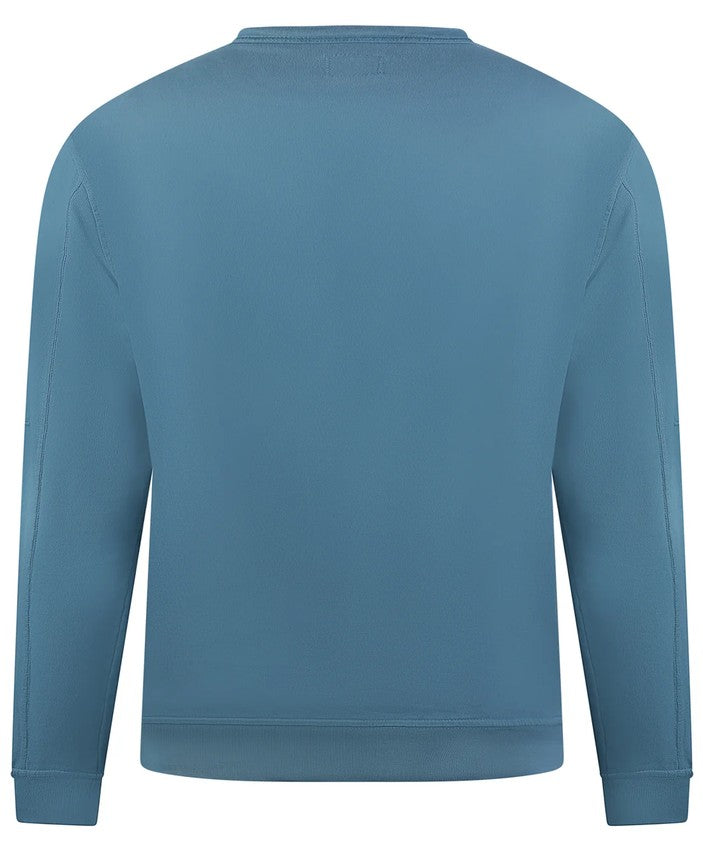 C.P. COMPANY LENS LIGHTWEIGHT COTTON FLEECE SWEATSHIRT BLUE RRP £200 BNWT