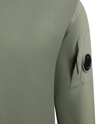 C.P. COMPANY LENS LIGHTWEIGHT COTTON FLEECE SWEATSHIRT KHAKI L RRP £200 BNWT