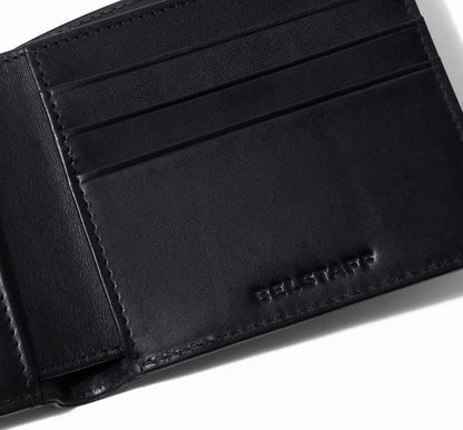 BELSTAFF HANCHURCH ITALIAN LEATHER BIFOLD WALLET BLACK RRP £85 NEW