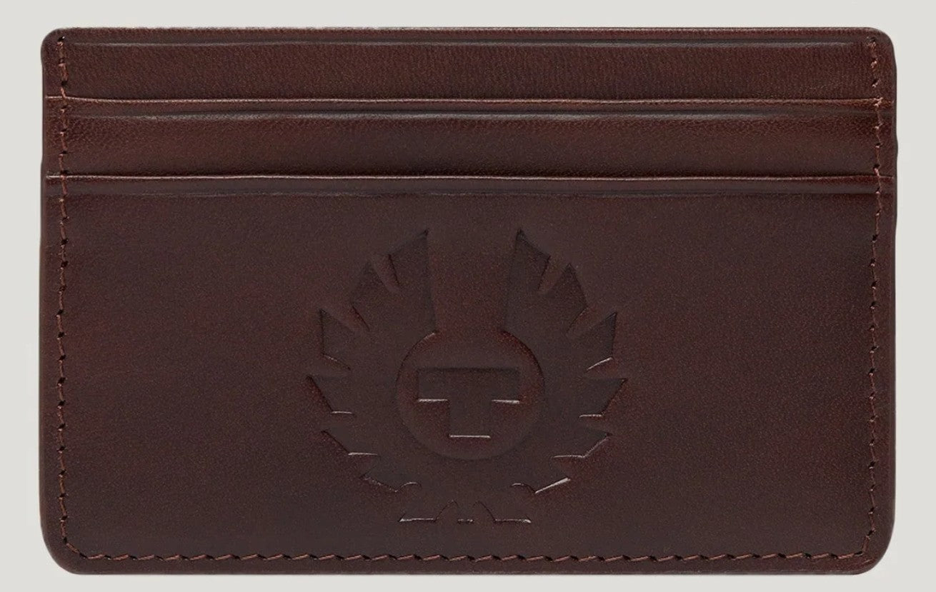 BELSTAFF WHEATLE ITALIAN LEATHER CARD HOLDER WALLET ANTIQUE BROWN RRP £75 NEW IN BOX