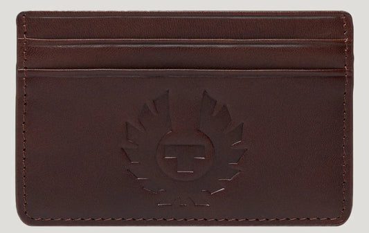 BELSTAFF WHEATLE ITALIAN LEATHER CARD HOLDER WALLET ANTIQUE BROWN RRP £75 NEW IN BOX