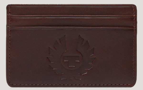 BELSTAFF WHEATLE ITALIAN LEATHER CARD HOLDER WALLET ANTIQUE BROWN RRP £75 NEW IN BOX