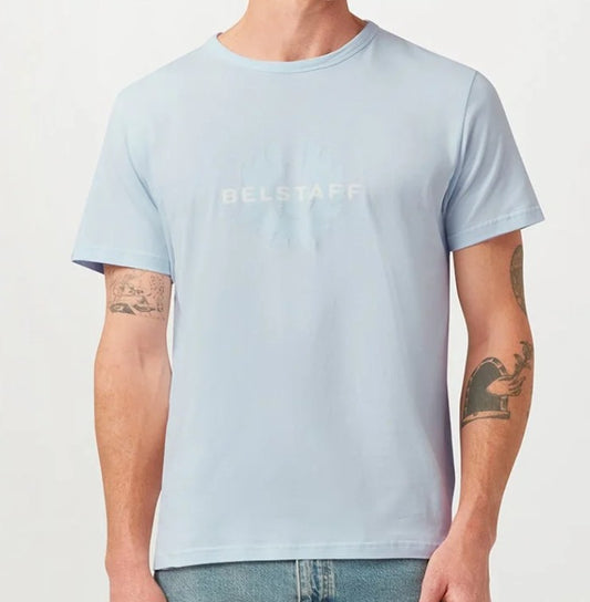 BELSTAFF SURFACE COTTON T-SHIRT SKY BLUE RRP £65 BNWT