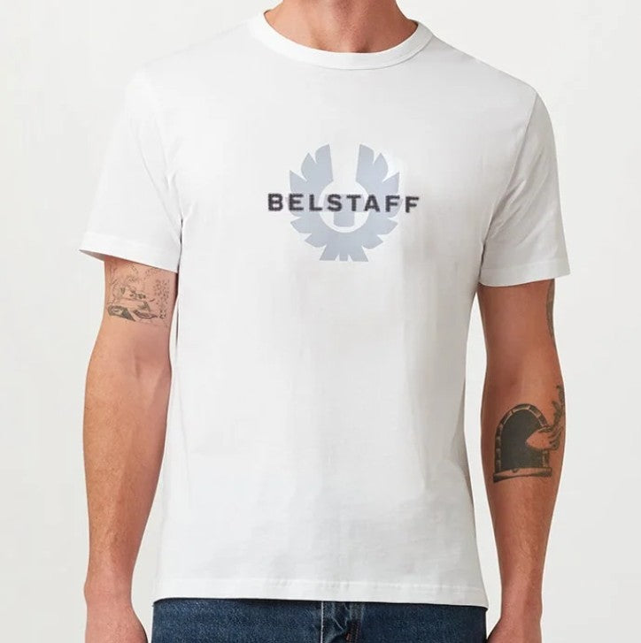 BELSTAFF SURFACE COTTON T-SHIRT WHITE RRP £65 BNWT