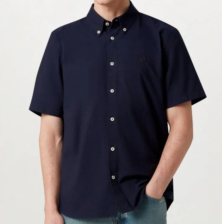 BELSTAFF STREET SHORT SLEEVE COTTON SHIRT DARK INK NAVY RRP £120 BNWT