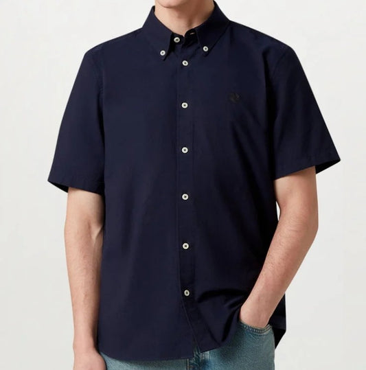 BELSTAFF STREET SHORT SLEEVE COTTON SHIRT DARK INK NAVY RRP £120 BNWT