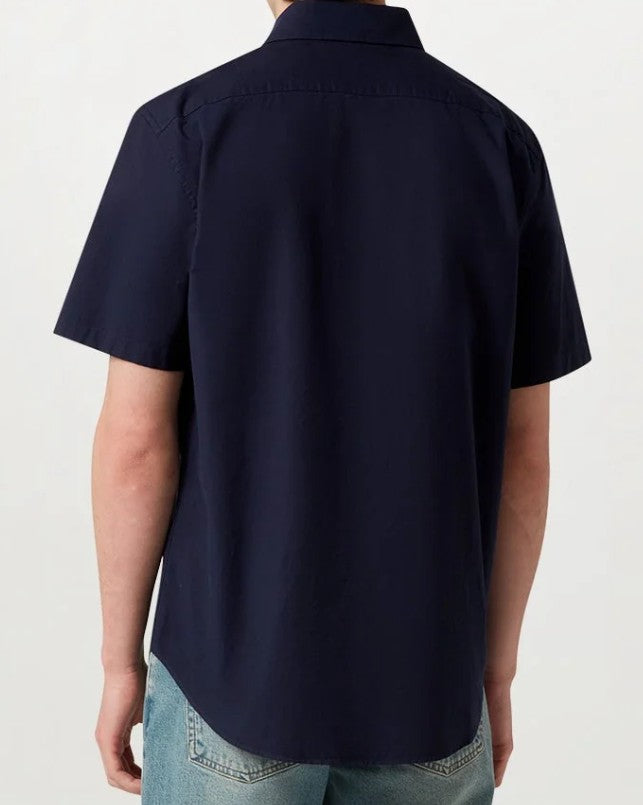 BELSTAFF STREET SHORT SLEEVE COTTON SHIRT DARK INK NAVY RRP £120 BNWT