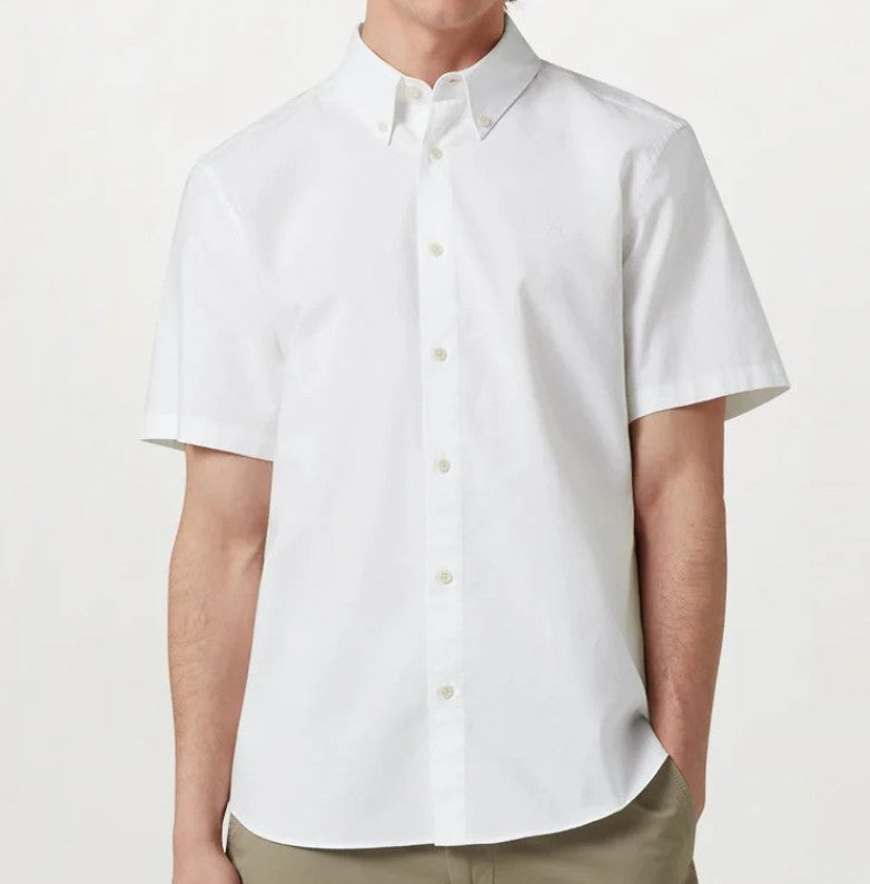 BELSTAFF STREET SHORT SLEEVE COTTON SHIRT WHITE RRP £120 BNWT