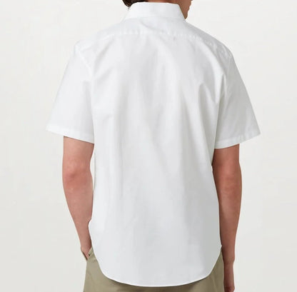 BELSTAFF STREET SHORT SLEEVE COTTON SHIRT WHITE RRP £120 BNWT