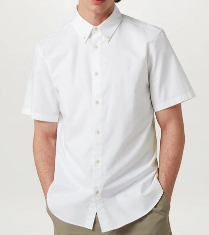 BELSTAFF STREET SHORT SLEEVE COTTON SHIRT WHITE RRP £120 BNWT