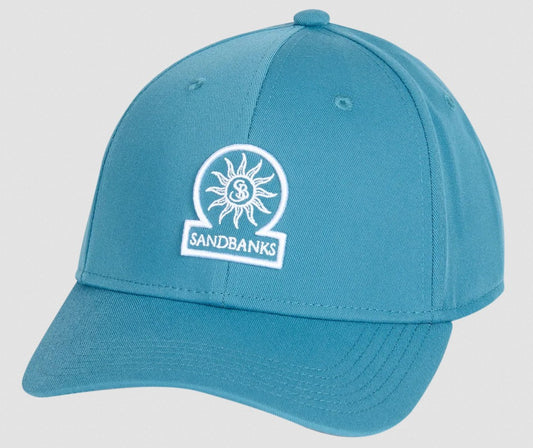 SANDBANKS CLASSIC 6 PANEL BASEBALL CAP TEAL BLUE ONE SIZE RRP £90 BNWT