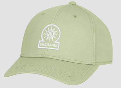SANDBANKS CLASSIC 6 PANEL BASEBALL CAP SAGE GREEN ONE SIZE RRP £90 BNWT