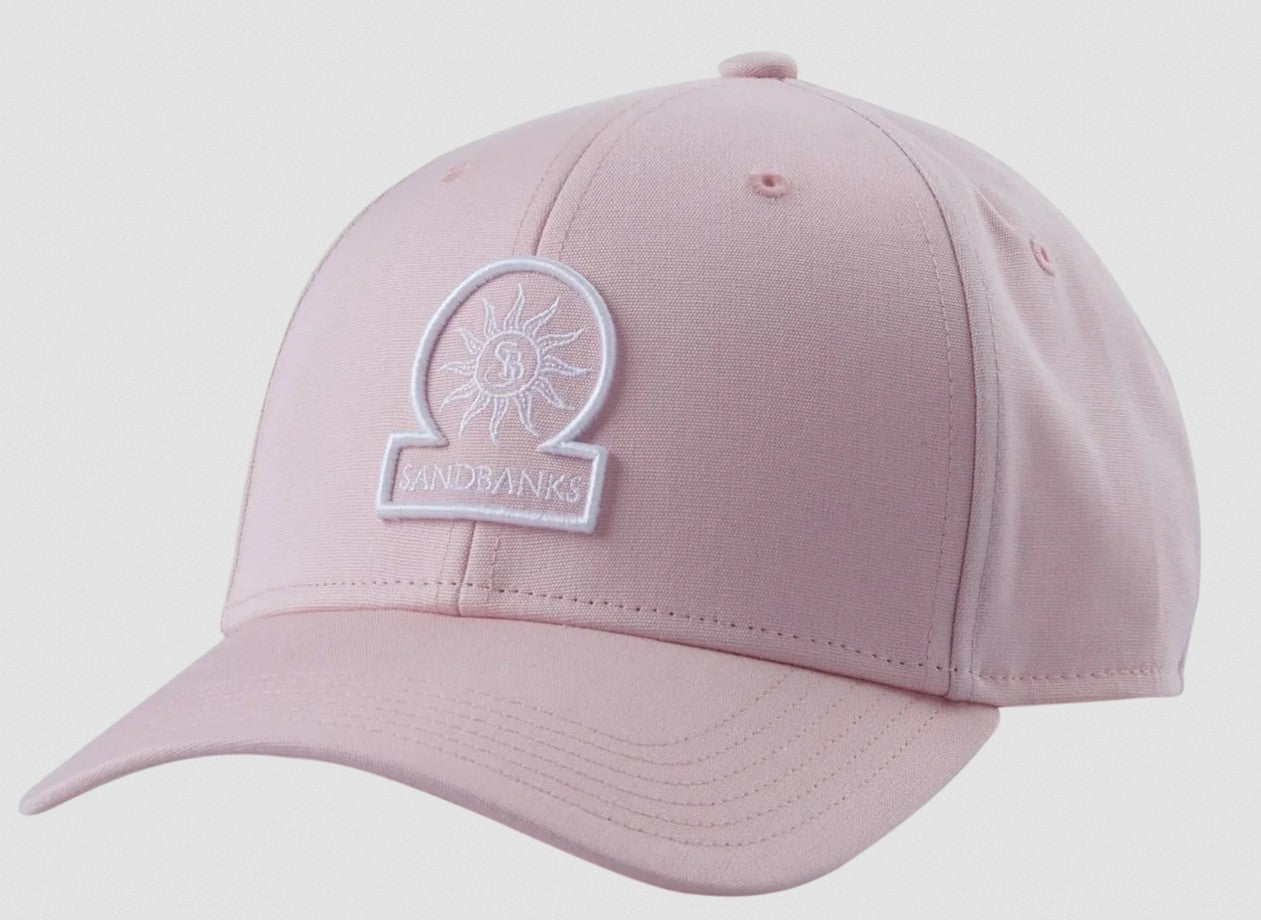 SANDBANKS CLASSIC 6 PANEL BASEBALL CAP CRYSTAL ROSE ONE SIZE RRP £90 BNWT