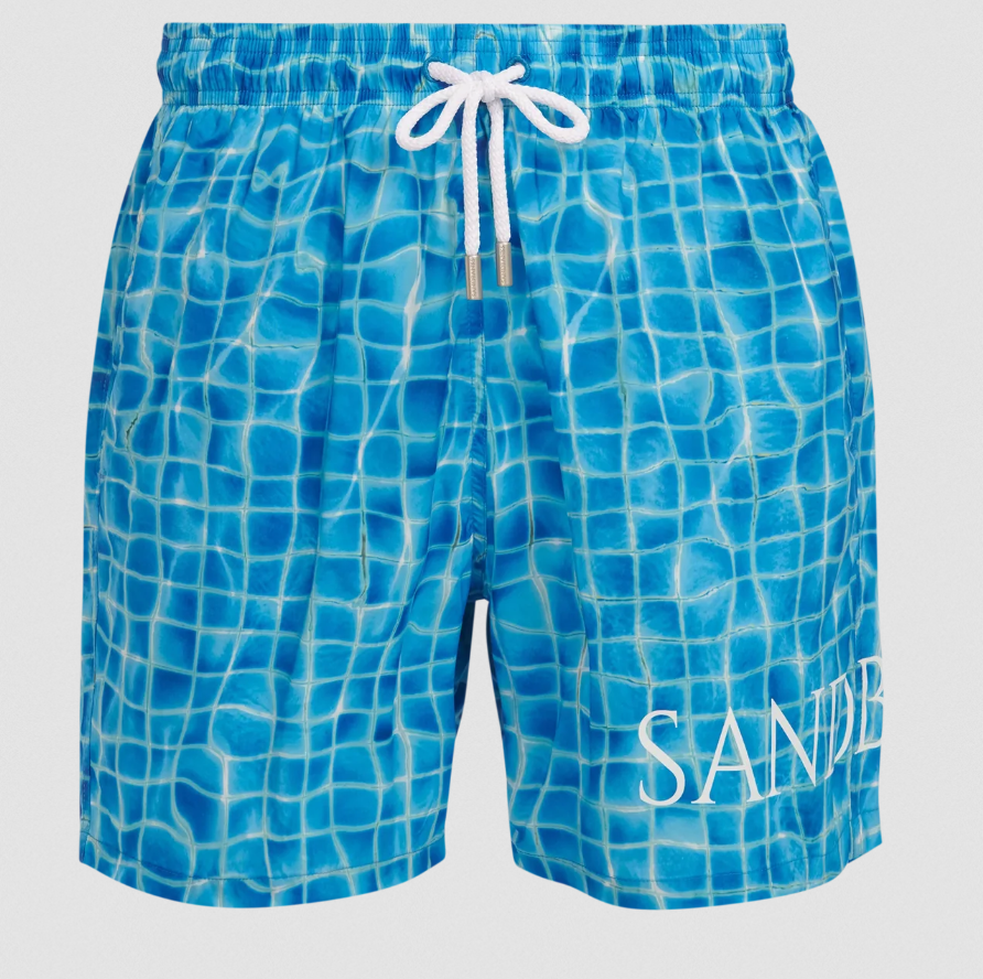SANDBANKS MOSAIC SWIM SHORTS BLUE RRP £140 BNWT