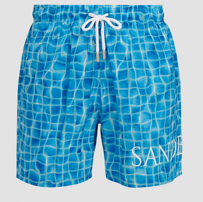 SANDBANKS MOSAIC SWIM SHORTS BLUE RRP £140 BNWT