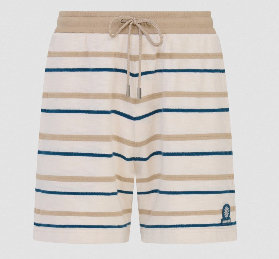 SANDBANKS JACQUARD STRIPED COTTON SHORTS MULTI COLOUR SIZE XL RRP £125 BNWT
