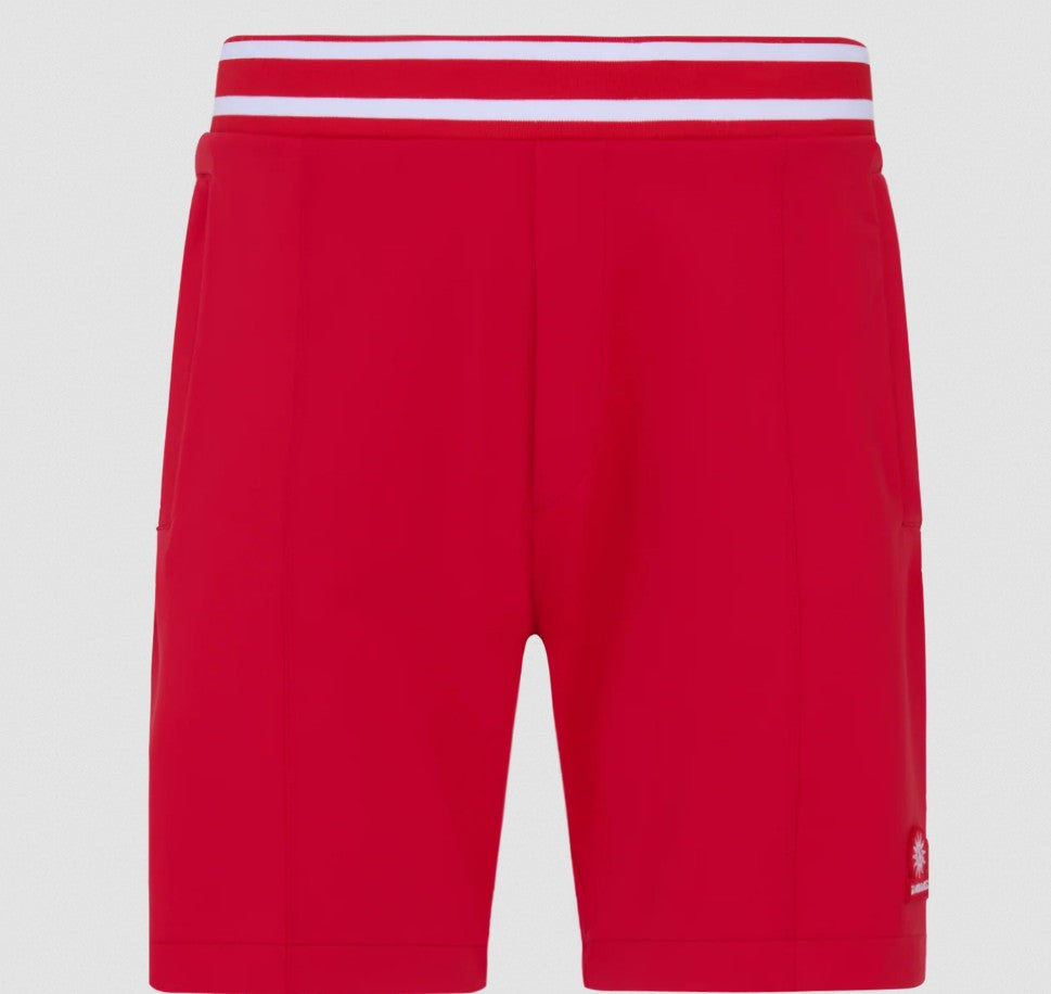 SANDBANKS CONTRAST STRIPE NYLON BLEND SHORTS RED RRP £125 BNWT