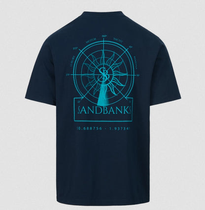 SANDBANKS SONAR COTTON T-SHIRT NAVY BLUE LARGE RRP £90 BNWT