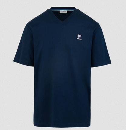 SANDBANKS V NECK COTTON T-SHIRT NAVY BLUE MEDIUM RRP £85 BNWT
