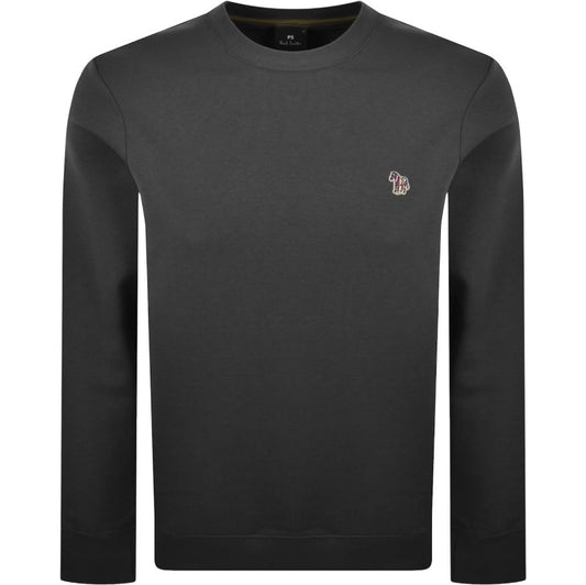 PAUL SMITH PS ZEBRA LOGO CREW NECK SWEATSHIRT DARK GREY (76A) RRP £125 NEW