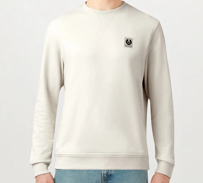 BELSTAFF PHOENIX PATCH COTTON FLEECE SWEATSHIRT SILVER BIRCH XL RRP £135 BNWT