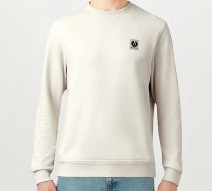 BELSTAFF PHOENIX PATCH COTTON FLEECE SWEATSHIRT SILVER BIRCH XL RRP £135 BNWT