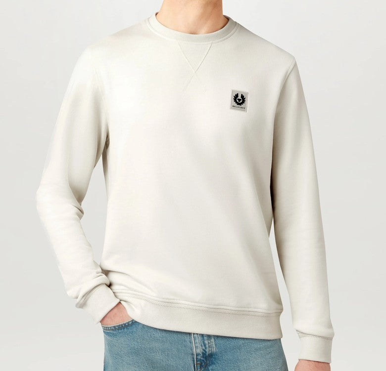 BELSTAFF PHOENIX PATCH COTTON FLEECE SWEATSHIRT SILVER BIRCH XL RRP £135 BNWT