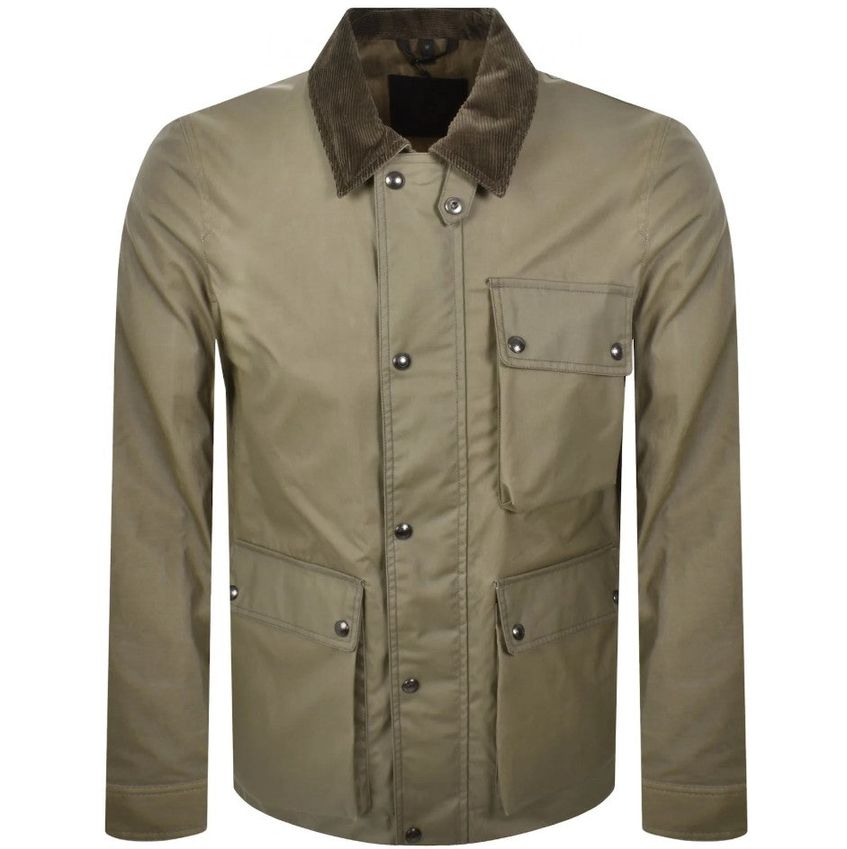 BELSTAFF INCLINE WAXED COTTON FIELD JACKET FATIGUE GREEN UK42 XL RRP £395 BNWT