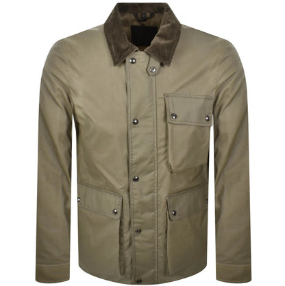 BELSTAFF INCLINE WAXED COTTON FIELD JACKET FATIGUE GREEN UK42 XL RRP £395 BNWT