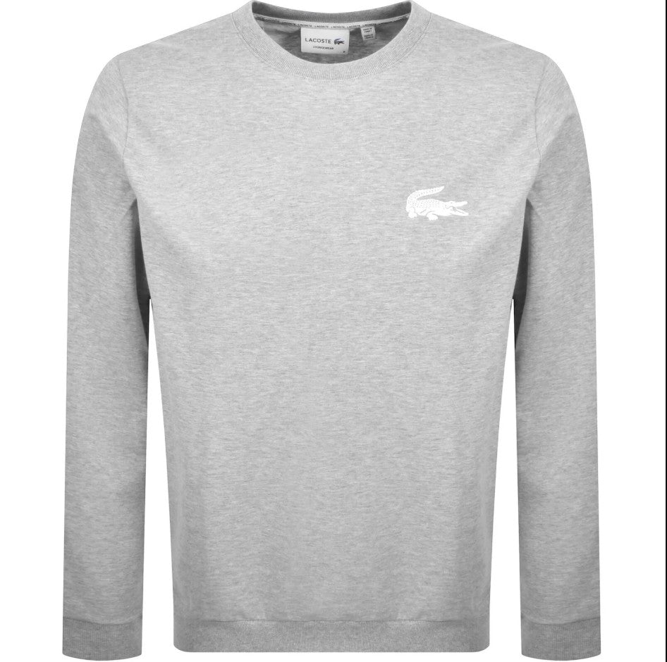 LACOSTE LOUNGEWEAR COTTON SWEATSHIRT GREY MARL M RRP £60 BNWT