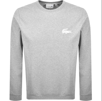 LACOSTE LOUNGEWEAR COTTON SWEATSHIRT GREY MARL M RRP £60 BNWT