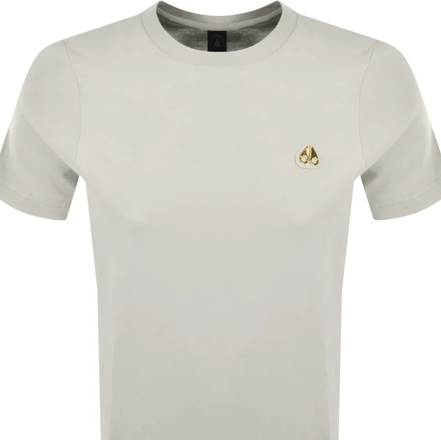 MOOSE KNUCKLES CRESCENT GOLD SERIES COTTON T-SHIRT BEIGE RRP £124 BNWT