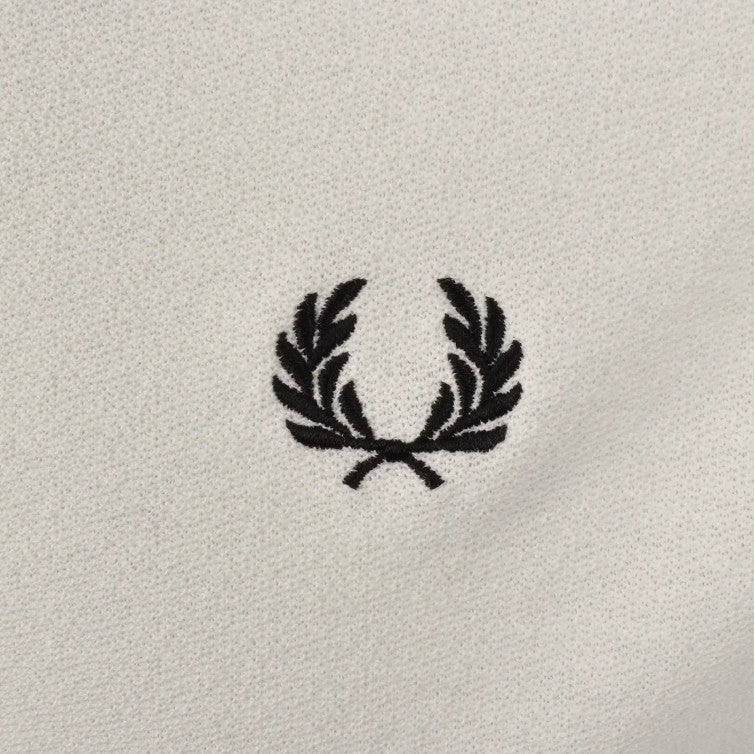 FRED PERRY ZIP NECK CREPE PIQUE COTTON POLO SHIRT ECRU 2XL RRP £90 BNWT