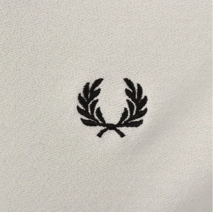 FRED PERRY ZIP NECK CREPE PIQUE COTTON POLO SHIRT ECRU 2XL RRP £90 BNWT
