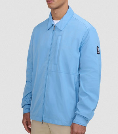 SANDBANKS UTILITY ZIP UP POLYESTER OVERSHIRT JACKET DUSTY BLUE XL RRP £295 BNWT