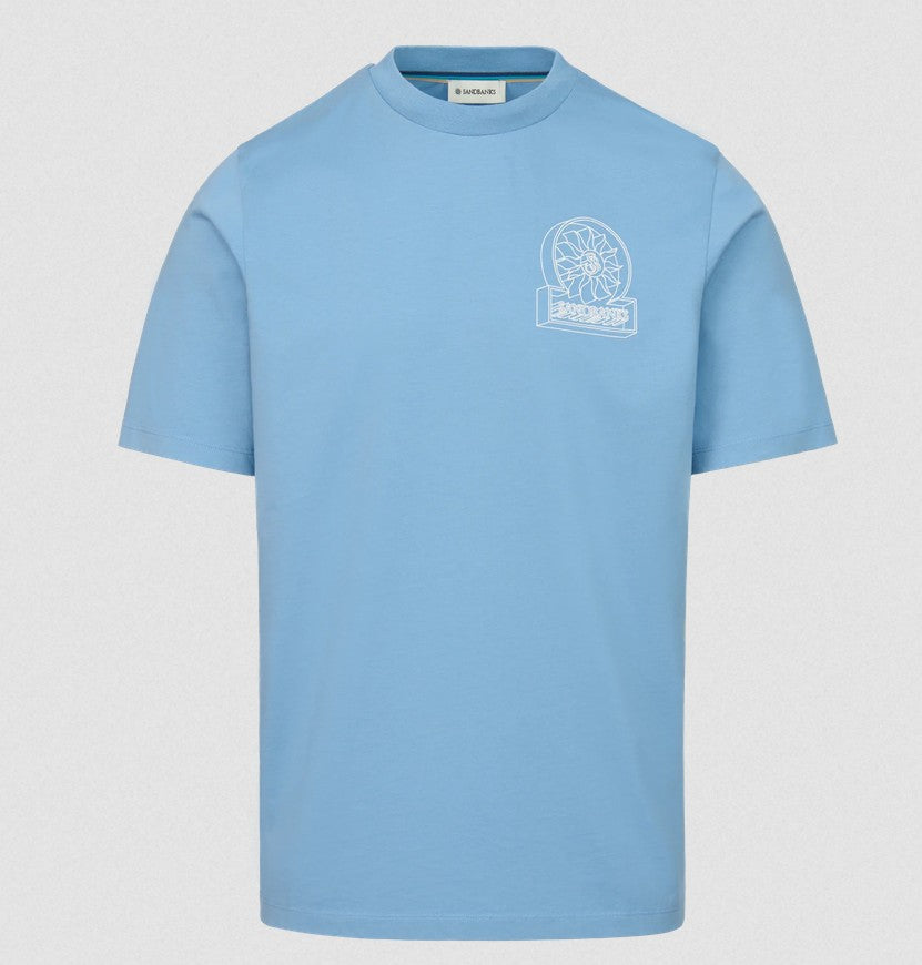 SANDBANKS 3D LOGO COTTON T-SHIRT DUSTY BLUE SLIM FIT 5XL RRP £95 BNWT