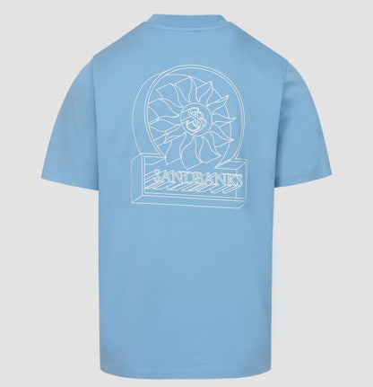 SANDBANKS 3D LOGO COTTON T-SHIRT DUSTY BLUE SLIM FIT 5XL RRP £95 BNWT