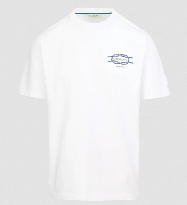 SANDBANKS YACHT CLUB HEAVYWEIGHT COTTON T-SHIRT WHITE 5XL RRP £95 BNWT