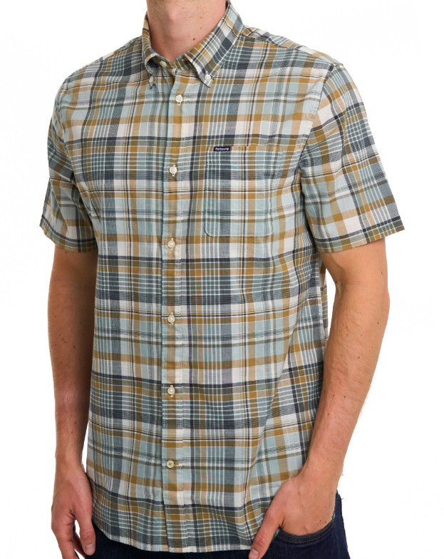 BARBOUR BAYCLIFF SHORT SLEEVE COTTON SHIRT WHISPER WHITE LARGE RRP £65 BNWT