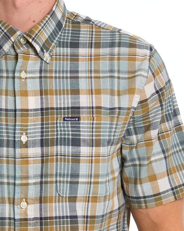 BARBOUR BAYCLIFF SHORT SLEEVE COTTON SHIRT WHISPER WHITE LARGE RRP £65 BNWT