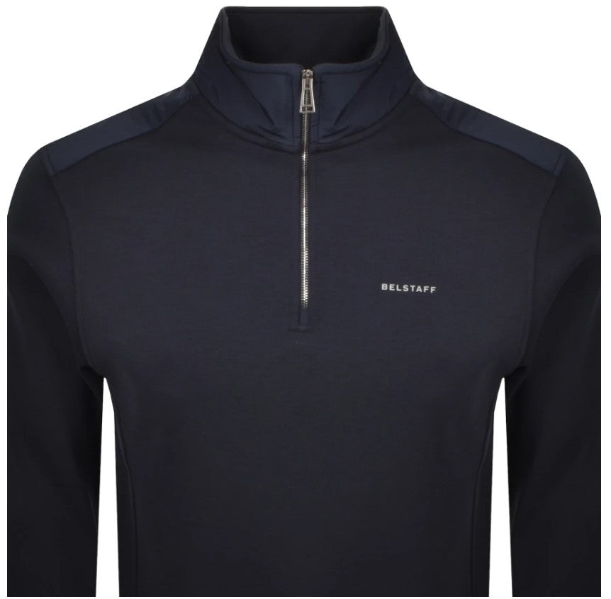 BELSTAFF ALLOY QUARTER ZIP SWEATSHIRT DARK INK 3XL RRP £175 BNWT