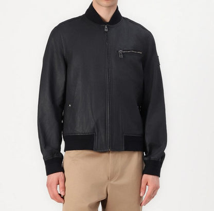 BELSTAFF VANTAGE UNIFORM COATED COTTON BOMBER JACKET BLACK UK56 3XL RRP £450 NEW