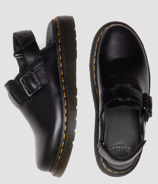 DR. MARTENS JORGE 2 BRANDO LEATHER SLINGBACK MULES BLACK UK 10 RRP £120 BNIB